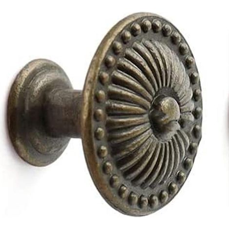 Antike Möbelgriffe, 8-teiliges Set Möbelknöpfe, 24 mm Schrankknöpfe mit Schrauben für Schubladen, Küche, Badezimmer, Kleiderschrank, Kommode (1/4)