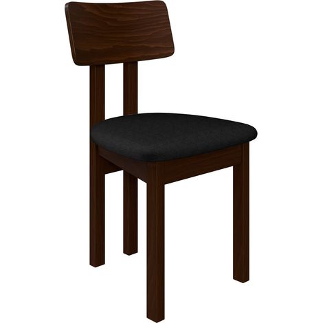 Chaise Victorville 382, Noyer, 85x47x48cm, Tissu, En bois, Bois (1/5)