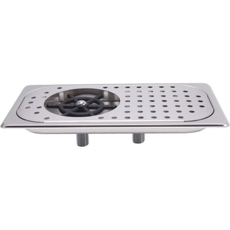 Rince-pichets/lave-tasses en acier inoxydable 304, nettoyage haute pression des verres, bac de récupération et tuyau inclus, idéal pour bars et cafés (couleur A). (1/5)