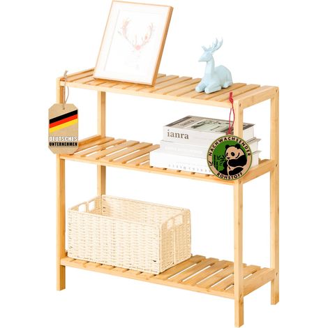 Bambus-Standregal Kansas mit 3 Etagen