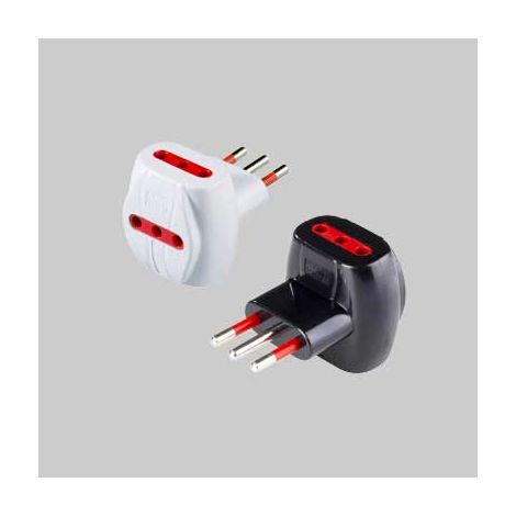 Adattatore triplo 10a rosi 2p+t - prese 10a 2p+t, col. bianco