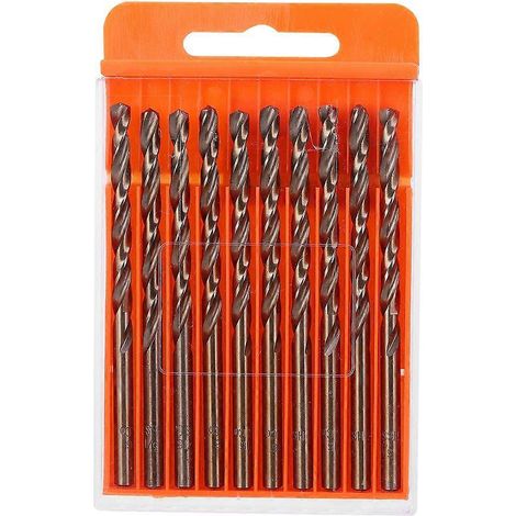 10-teiliges Kobalt-Bohrer-Set, spiralförmig, aus Hochgeschwindigkeitsstahl, 3/16 Zoll, HSS M35, Bohrwerkzeug