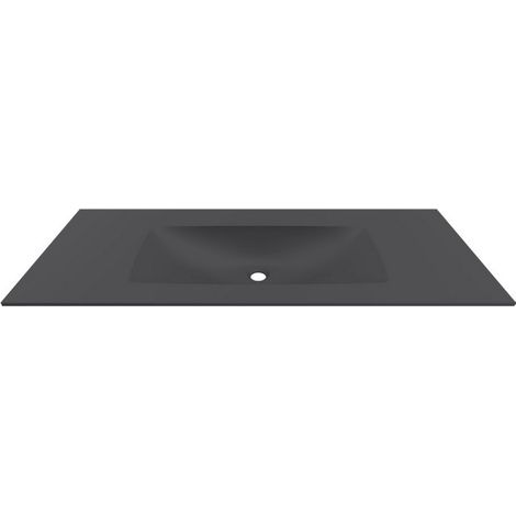 Lavabo da incasso per mobili 120.5 cm in keratek nero opaco  KK1205NEL kamalu