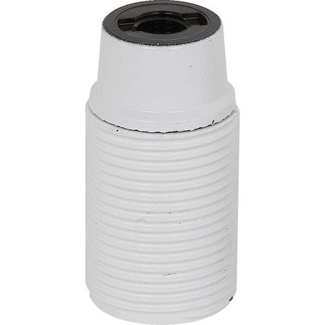 PORTALAMPADA E14 camicia filettata - col.bianco