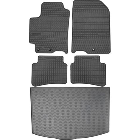 SET di tappetini in gomma per auto e tappetino per bagagliaio per Kia Rio IV Hatchback dal 2017 al 2023