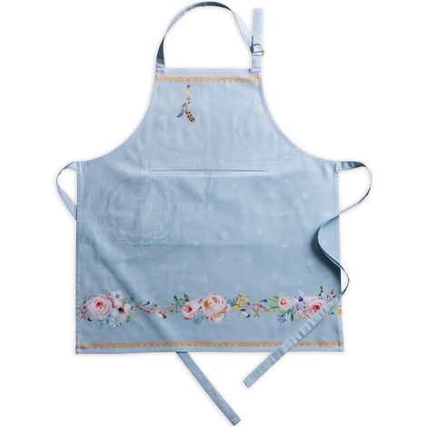 Tablier 100% coton, 1 pièce, tour de cou réglable, avec poche centrale et longs liens pour femmes, hommes et chefs (1/5)