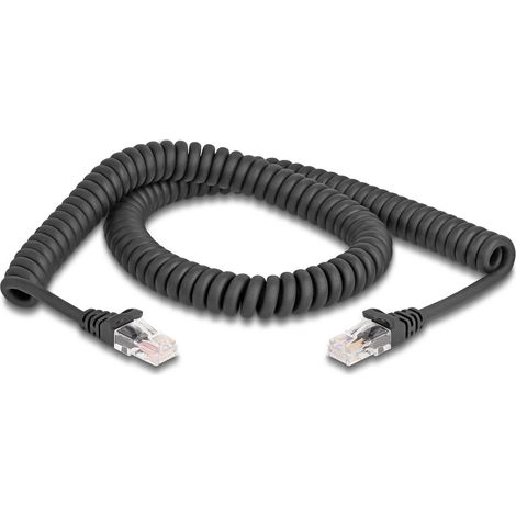 Delock 87993 RJ45 Netzwerkkabel, Patchkabel CAT 5e  2.00 m Schwarz  1 St.