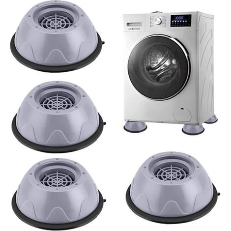 4 patins anti-vibration, caoutchouc antidérapant, amortissement lave-linge, pour machines à laver et appareils électroménagers (1/4)