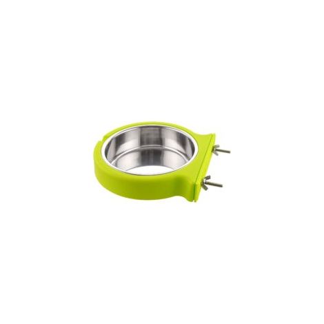 Hundebox mit herausnehmbarem Edelstahlnapf, Hängenapf, kleine Größe. - Crezuo