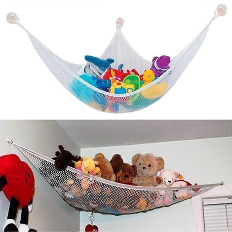 Filiyano-Grand hamac à jouets avec filet de rangement suspendu pour peluches et ours en peluche (1/4)