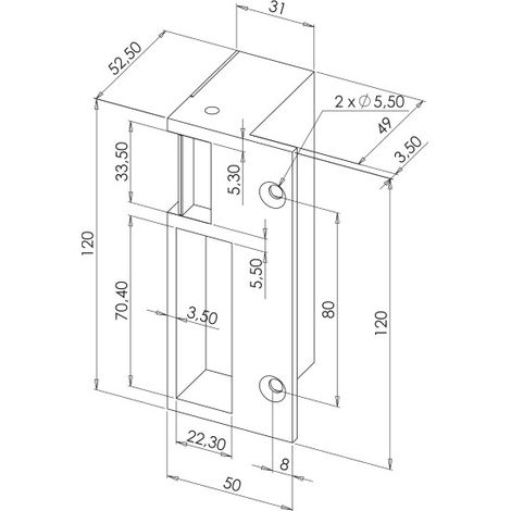 Heracles gâche électrique finition or 120 mm robuste (1/3)
