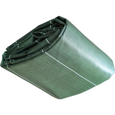 ZENLYS Toile de paillage anti mauvaises herbes Longueur 5m Largeur 3,3m Coloris Vert 130gr m2 Grande Largeur (1/5)