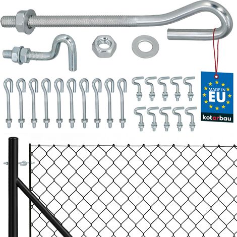 KOTARBAU® Lot de 10 Tendeurs Grillage M8, Tendeur Cable, Acier Galvanisé, Tendeur Fil de Fer Cloture, Tendeur de Fil Fermé avec Vis de Fixation Ouverte (1/5)