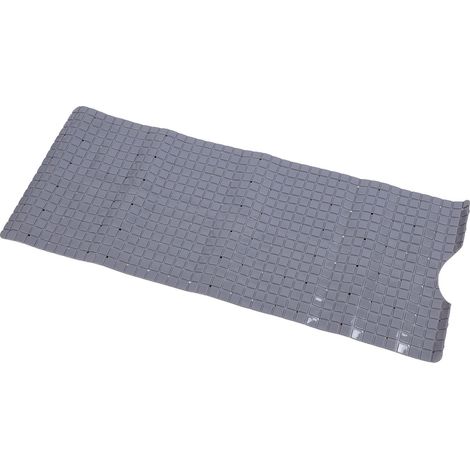 Tapis bain pliable antidérapant baignoire ventouses – Trous drainage douche baignoire gris, salle de bain (1/3)