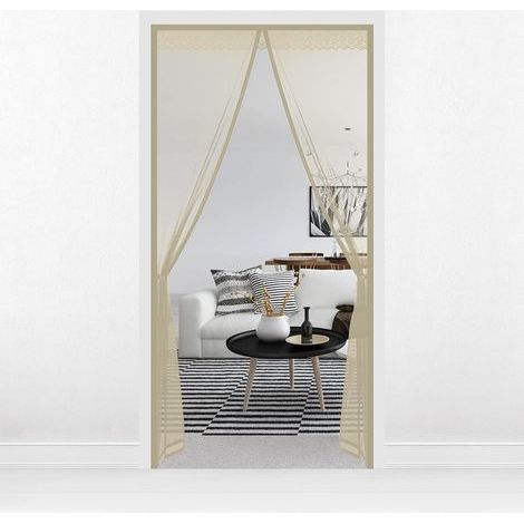 Self-Closing Magnetic Screen Door with Storage Strap No Drilling Insect Repellent Doorway Curtain for Patio Door Hallways Keeps Bug Mosquitoes Away (1/5)