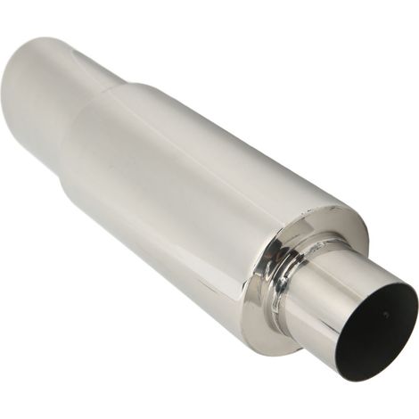 Pot d'échappement universel en acier inoxydable à passage direct et sonorité grave pour automobiles (1/5)