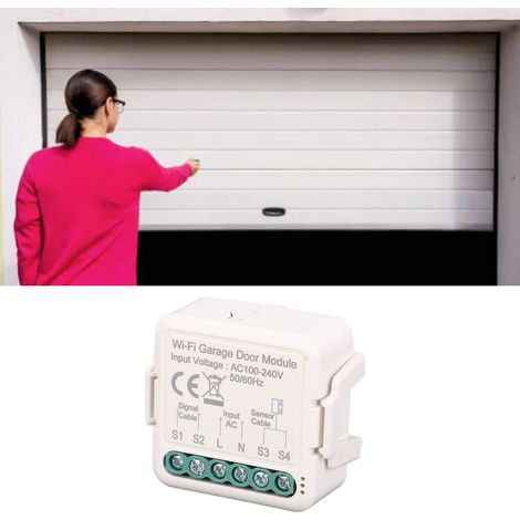 [SENSOR INTELIGENTE PARA PUERTA DE GARAJE] + CONTROL POR VOZ MEDIANTE APP + TEMPORIZADOR + CONTROL WIFI + MATERIAL ABS + 223 g (1/5)