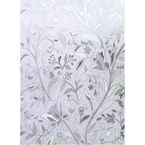 film De Fentre Opaque Dcoration Non Collante 30x100cm - Motif Tulipe, Film Anti - Uv 3d Film Anti - Givre Film Anti - Statique Film De Verre Autoc