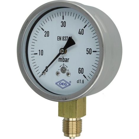 Manomètre à ressort avec capsule 0 - 60 mbar