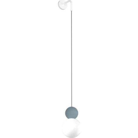 Applique moderno top light cottage 1228 a g9 led vetro metallo, colore blu