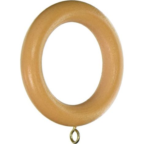 Bulk Hardware BH05961 anello in legno per tende, con vite a occhiello, diametro interno. 45 mm Diametro esterno. 70 mm colore marrone chiaro, confezione da 10 (1/2)