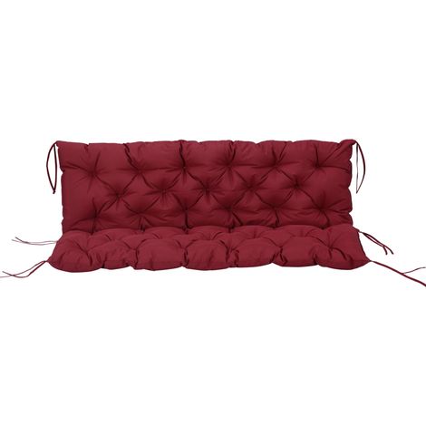 Cuscino per panca con schienale 150 x 98 x 8 cm rosso in poliestere (1/5)