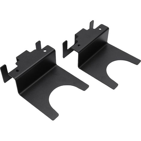 Lot de 2 supports meuleuse 125 mm mural acier établi garage atelier rangement outils pour polisseuse ponceuse clé à chocs (1/5)