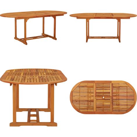Gartentisch 200x100x75 cm Massivholz Eukalyptus - Holztisch - Esszimmertisch - Gartentisch - Ausziehbares Möbel - Eukalyptustisch - Home & Living (1/5)