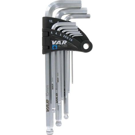 Clés allen var cl-17800 acier trempé design double extrémité (1/3)