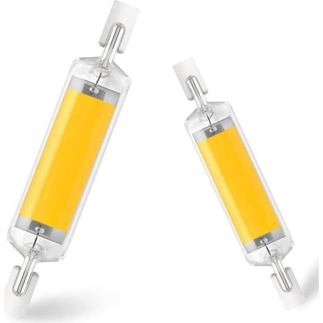 Ampoule LED R7s 78mm 10W, 2Pcs R7S LED 78mm, Ampoule LED R7s 78mm Dimmable, 1000LM 360° Angle de Faisceau, 3000K, AC 220-240V, pour Maison, Cuisine, Pièce, Balcon, Bureau etc (1/4)