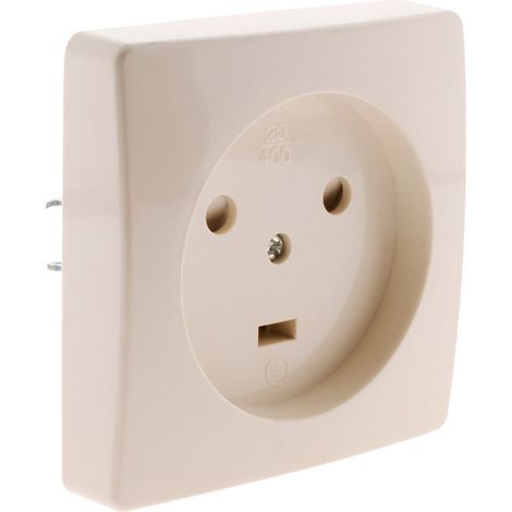 Zenitech – Prise à encastrer 20A 2P+T – Montage encastré – Intensité 20A – Puissance 4600W sous 230V – Couleur blanche
