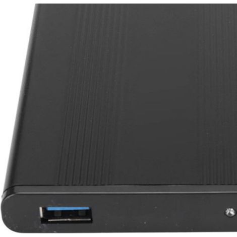 Boîtier Disque Dur - USB 3.0 - SATA 2,5 Pouces - 5 Gbps - Antistatique - 2 To - Noir (1/5)