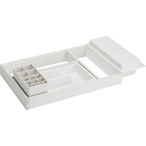 Aménagement de tiroir onda - Pour tiroir de profondeur : 270 mm - Largeur mini : 288 mm - Largeur maxi : 378 mm - Profondeur : 242 mm - Décor : Gris - GOLLINUCCI (1/5)