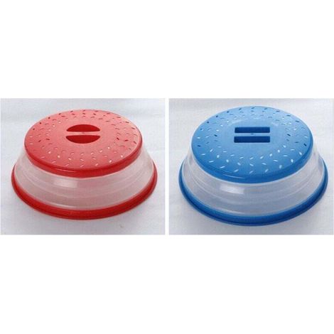 Cupola per microonde, 2 cupole pieghevoli per microonde, scolapasta per microonde con fori per il vapore per frutta e verdura, coperchio a cupola anti-vapore e funzione scolapasta - Crezuo
