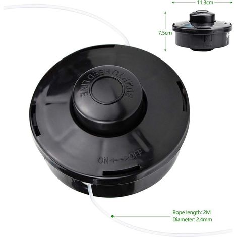 Set mit 2 Universal-Freischneiderköpfen A6481, Nylon-Ersatzspule für Freischneider-Trimmer-Schneidkopf M10 x 1,25 Zoll für Benzin-Freischneider (1/4)