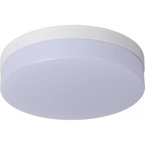 Plafoniera bagno Lucide Biskit rotonda bianca 28cm LED 18W IP44 (1/5)