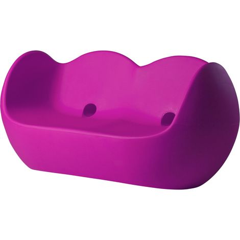 Blossy Fucsia dolce originale slide di design per giardino esterno interno colorata moderna polietilene made in Italy sedia seduta poltrona