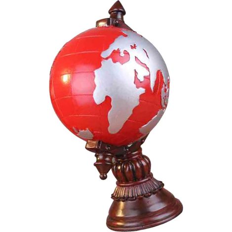 Tirelire Modèle Globe Résine Tirelire Tellurienne Incassable Décoration Tellurienne Pot Épargne Rétro Ornement De Bureau (1/5)