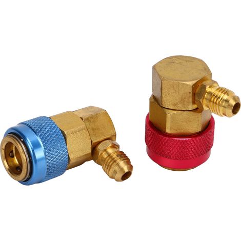 2-teiliger Schnellanschluss-Verteiler-Konverter-Fluorkohlenstoff-Adapter für R134a-Kfz-Klimaanlage (1/5)