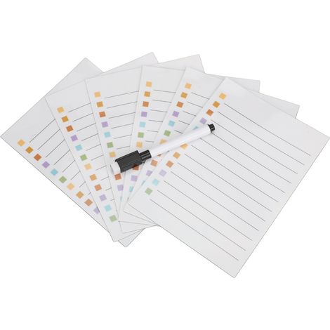 Autocollant tableau blanc effaçable lavable liste planning réutilisable notes adhésives pour tables portes réfrigérateurs (1/5)