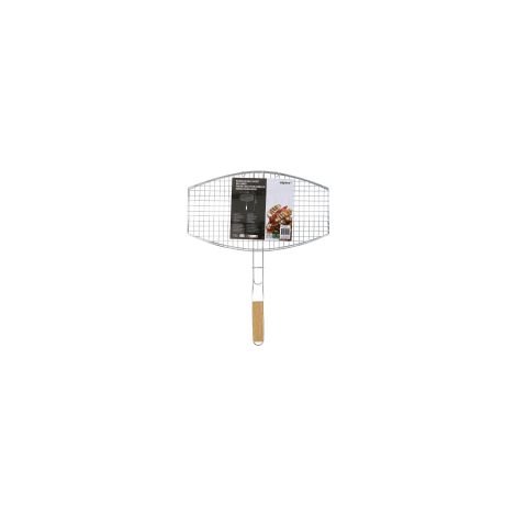 Zubehör für Kochgeräte edco double grill basket Verriegelung Holzgriff