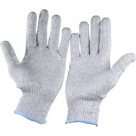 Gants de protection de cuisine - 26 cm - Gris - Norme EN388 niveau 5 - Souples et légers (1/5)