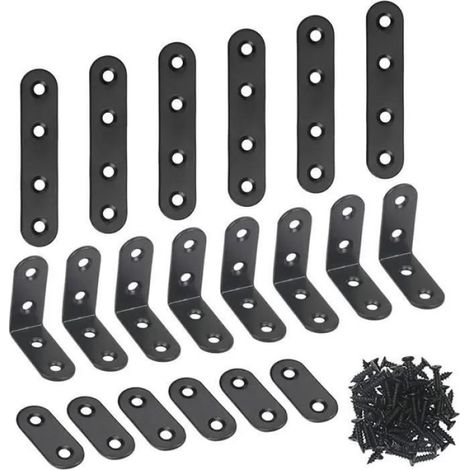 Équerre de Coin fixation équerre angle entretoises angle droit en acier inoxydable join de support 90 degrés fixation pour étagère (1/4)