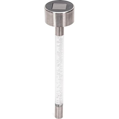 Lampe solaire LED d'ambiance 2700 K, en acier inoxydable, idéale pour décorer la pelouse et créer une atmosphère chaleureuse en plein air. (1/5)