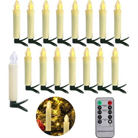 Lot de 20 guirlandes lumineuses LED pour sapin de Noël avec télécommande amovible, contrôle électronique LED multifonctionnel, effet goutte à goutte (1/5)