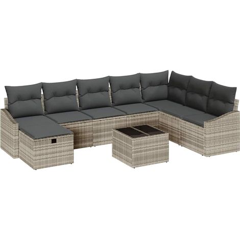 Maison Exclusive - Set di divani 9 pz polyrattan (1/5)