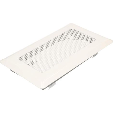 Kotarbau – Grille d'air 10 x 20 cm – Métal blanc avec revêtement en poudre – Installation rapide sans outils – Pour cheminées et systèmes de ventilation (1/5)