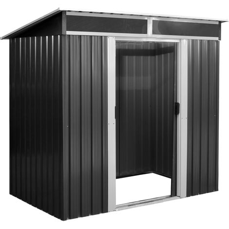 Zelsius Geräteschuppen mit Schiebetür (B) 238 x (T) 132 x (H) 180 cm  Anthrazit (1/2)
