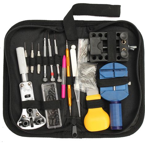 144-piece watch repair tool set, watch opener, combined watch repair tool set (144 pieces)--DTEKGAZ