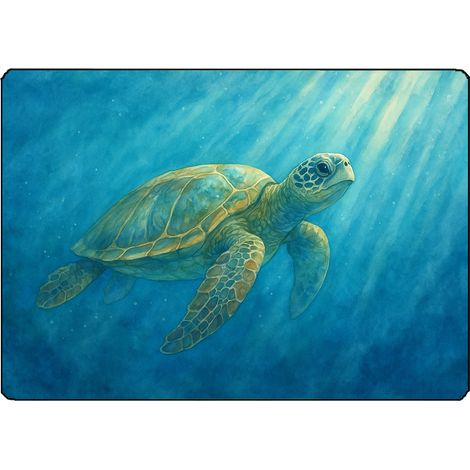 Planche en verre tortue marine 28,5 x 20 cm Cbkréation (1/2)